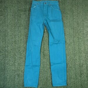 VTG 80s Women's Wrangler Jeans Women's 9 X 34( 27x33) Turquoise High Waist